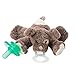 Nookums Paci-Plushies Puppy Buddies - Pacifier Holder (Plush Toy Includes Detachable Pacifier, Use with Multiple Brand Name Pacifiers)
