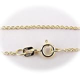 Gold Plated Sterling Silver Fine Cable Nickel Free Chain Necklace Italy