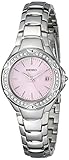 Seiko Women's SXDC53 Crystal Sporty Dress Pink Dial Watch
