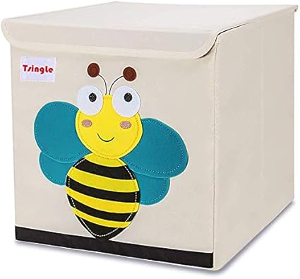 TsingLe - Caja de almacenamiento plegable para niños lona de dibujos
