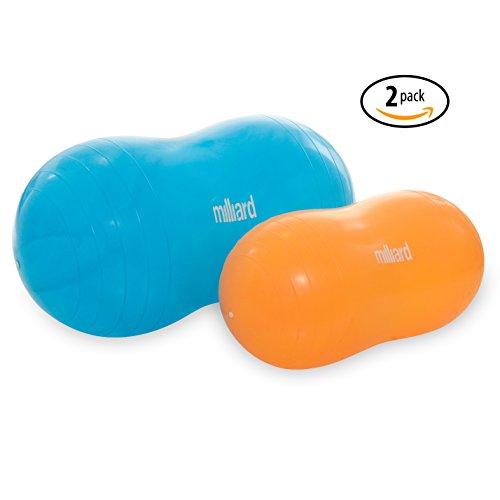 Milliard Anti-Burst Peanut Ball Variety Pack - Approximate Sizes: Orange 23x12