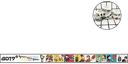 and Paper Tape Hand Account Sticker GOT7 Model 1 pieceKpop BTS GOT7 EXO Masking Tape Diary Decor Twice Gift School Supplies(GOT7)