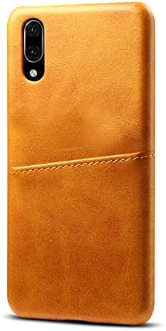 Lusenbo Case Vivo NEX S Leather Case,Wallet Case [Cash and Card Slots] [Ultra Thin][Hard Cover] Wallet Phone Case Slim Leather Back Case Cover for Businessman/Women - Orange