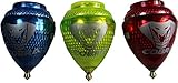 3 Pack Cobra Durable Plastic Spin Tops & Metal Tip Made in Mexico - Trompo Mexicano Modelo Cobra PlÃ¡stico Durable & Punta de Metal (Pack of 3 Assorted Colors)