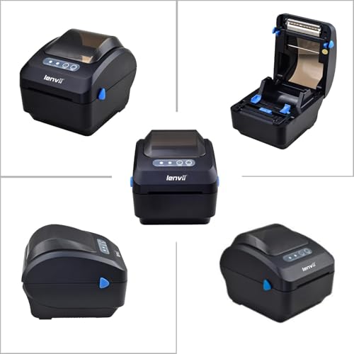 LENVII 3 Inch (80mm) Thermal Label Printer | 203 DPI High-Speed Barcode Printer | 127mm/s Printing for Shipping Labels | Compatible with Windows & Mac | Retail,Logistics & E-Commerce 2"-3" Label Width