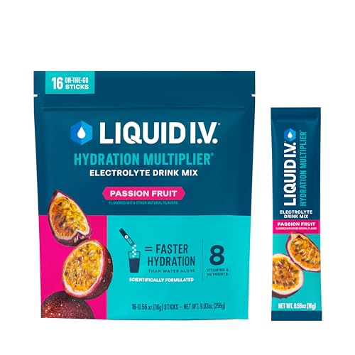 Liquid I.V.® Hydration Multiplier - Passion Fruit | Electrolyte Powder Drink Mix | 1 Pack (16 Servings)
