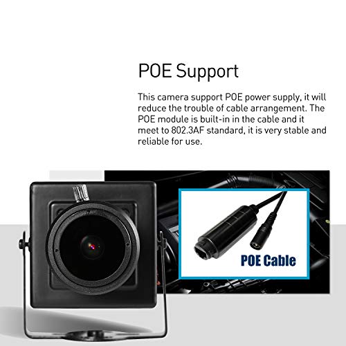 HD Zoom POE Mini IP Camera Security - Revotech - H.265 3MP 2MP 1080P 2.8-12mm Manual Zoom Lens Home Camera Indoor Surveillance Motion Detection ONVIF P2P CCTV Cam System(I712-P Black)