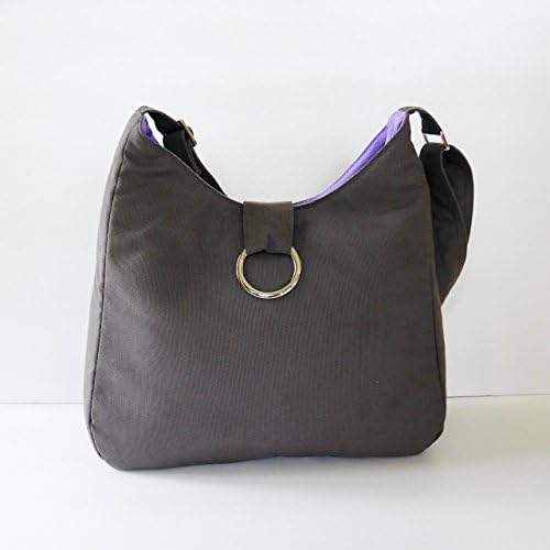 Virine grey shoulder bag, cross body bag, messenger bag, everyday bag, handbag, travel bag, tote, women - KATIE