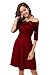 Womens Vintage Lace Off Shoulder Puffy Swing Dresses Sexy Elegant Wedding Dress for Party Cocktail