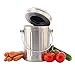 Chef's Star Stainless Steel Kitchen Compost Bin for Counter Top or Under Sink, 1 Gallon Small Food Waste Container Bucket with Lid, Indoor Composter for Countertop, Trash Pail with Charcoal Filter