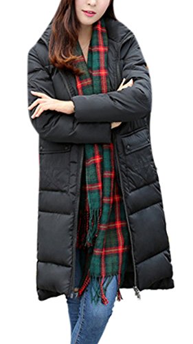 Youtobin Women's Winter New Slim Down Jacket Thick Plus Size Long Coat XL Black Youtobin Women's Winter New Slim Down Jacket Thick Plus Size Long Coat XL Black
