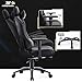 UOMAX Gaming Chair, Massage Gamer Chair with footrest, Reclining Racing Chair for Adults, Ergonomic Racing Computer Gaming Chair for Teens Black