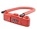 Lumintrail 16mm Heavy Duty 4-Digit Bicycle Bike Combination U-Lock with 4 ft Cable - Assorted Colors