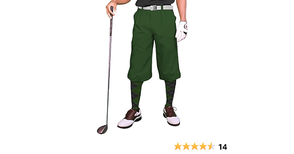 Golf Knickers Dark Green Microfiber 