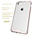 pajuva iPhone 7 Case Clear, iPhone 8 Case, PC+TPU Transparent Case Thin for iPhone 7/8 Crystal Clear Case with Bumper (Pink)