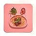 Pink Silicone Baby Placemat with Suction 1 Divided Kids Plates Dinner Mat for Toddlers, Babies, Kids and Infants BPA Free with Strong Sticky Table Suction Dishwasher and Microwave Safe