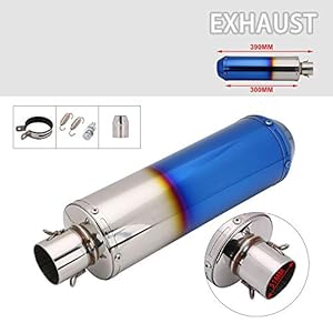 JFG RACING Motorfiets Slip op uitlaat demper – GP universele 1.5-2 “inlaat uitlaatpijp met verwijderbare DB Killer voor GY6 ATV Scooter Straatfiets Ninja 300 400 R3