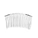 Pixnor 7.8cm 20 Teeth Fancy DIY Metal Wire Hair Clip Comb Bridal Wedding Veil Comb (Silver)
