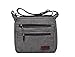 Casual Canvas Zipper Single Adjustable Strap Shoulder Bags Messenger Crossbody Handbags (Gray)