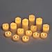 LampLust Flameless Votive Candle Set, LED Tea Lights and Votives, Warm White Glow, Auto Timer, Multipack, Batteries Included - Set of 15