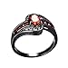 Junxin New Three 10KT Black Gold Wave Ring, Womans Wedding and engagement Cz Rings.