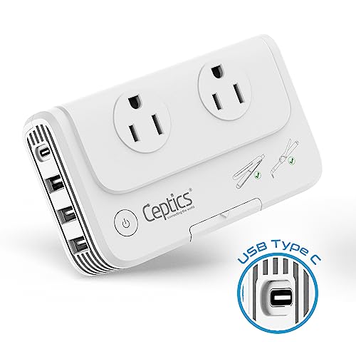 Ceptics Israel, Jordan Voltage Converter, Convert 220V to 110V for