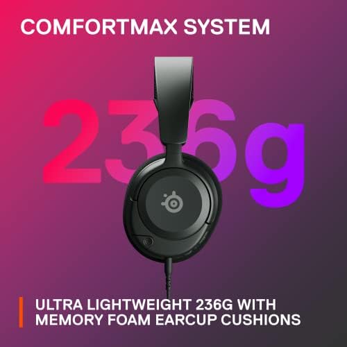 Arctis Nova 1 Casque de Jeu multisystème — Pilotes Hi-FI — Audio Spatial à 360° — Design Confortable — Durable — Ultra léger — Microphone antibruit — PC, PS5/PS4, Switch, Xbox – Noir
