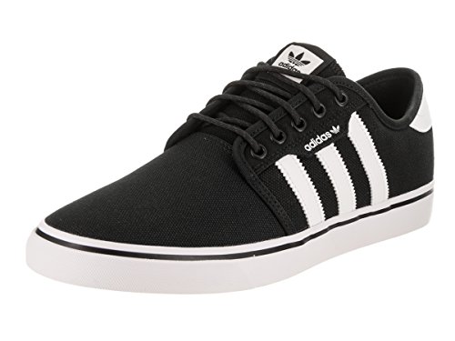adidas Skateboarding  Men's Seeley Black/Black/Footwear White Canvas 10 D US