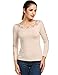 ANGVNS Bodycode Long Sleeve O Crew Neck Lace Blouse for Prom Evening Party
