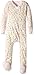 Burt's Bees Baby Baby Girls' Organic Print Zip Front Non-Slip Footed Sleeper Pajamas, Dotted Mountains, 18 Months