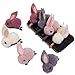 Beyond280 Cute Elastic Hair Ties and Hair Clips for Toddlers Teen Girls and Young Women Adorable Rabbit Bunny Hair Accessories for School and Work White Pink Grey Red Pack of 8