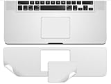 Kuzy - Palmrest with Trackpad Skin Protector Sticker for MacBook Pro 15.4" with Retina Display ONLY Model: A1398 (NEWEST VERSION) Silver Skin Cover