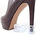 Stargoods High Heel Protectors for Shoes, Heart Shaped Stoppers for Walking on Grass, Clear - 3 Pairs, Large Size