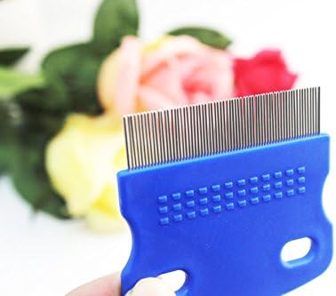 Guurachi Tear Stain Remover Comb for Dogs - Extra Fine Tooth Rake Gently &amp; Effectively Gets Rid of Crust, Mucus, and Gunk Around Your Shih Tsu or Maltese (Blue)