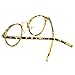 Happy Store CN65 Vintage Inspired Horned Rim Metal Bridge P3 UV400 Clear Lens Glasses,Tortoise