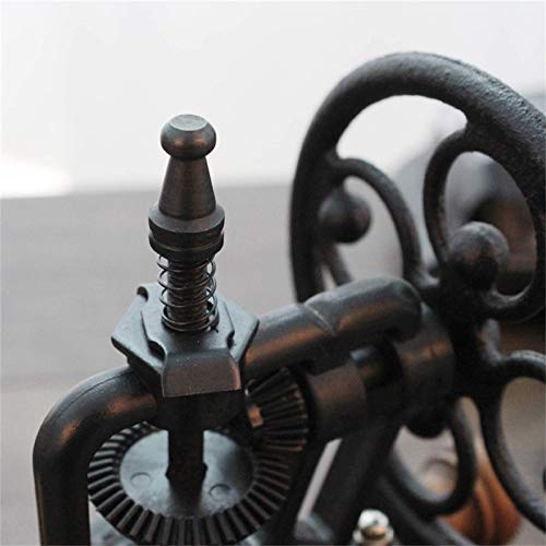 Manual Coffee Grinder, MONGDIO Wooden Vintage Cast Iron Classic Roller