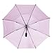 Fashion Helpers Pink Lining - Silver Vented Windproof UV Umbrella- 50 inch Arc Canopy