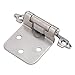 HY04 Cabinet Door Hinges (10 Pack (5 Pairs), Satin Nickel)