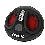 Electric Shiatsu Foot Massager Machine with Heat, IDODO Deep Kneading Rolling Vibrating Air Pressure Relax Feet Massagers for Home and Office Use