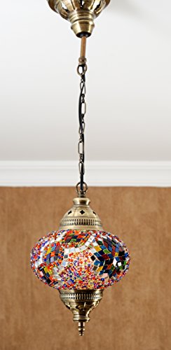 Turkish Moroccan Mosaic Glass Handmade Ceiling Pendant Fixture Hanging Lamp Light,7