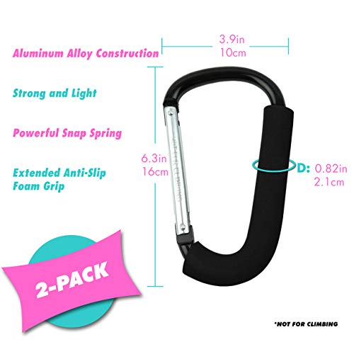 image for AriKoko Universal Stroller Organizer with Cup Holders - Mesh Stroller 