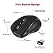 EagleTec Wireless Mouse for Computer, Notebook, PC, Laptop and Mac, Cordless Computer Mouse with Mini USB 2.4GHz Receiver, Small Portable Ergonomic Mouse MR5M2509 Black