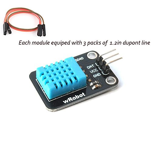 Roy Temperature and Humidity Sensor Module, DHT11 for Arduino Raspberry Pi 2 3, 5 Packs with Dupont Line