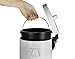 AMG and Enchante Accessories, Round Waste Bin, 5L Garbage Trash Can with Step Foot Pedal, WB07W WHT, Glossy White