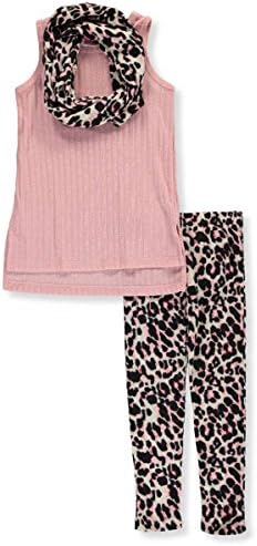 Girls Luv Pink Big Girls' "Leopard Knit" 2-Piece Outfit - blush/multi, 10-12