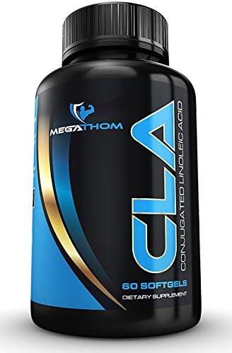 CLA supplement - fat burner for Women and Men - Reduce fat mass, while increasing lean body mass and support muscle development 1000 mg softgels | Burn fat while you sleep | 60 softgels by MEGATHOM