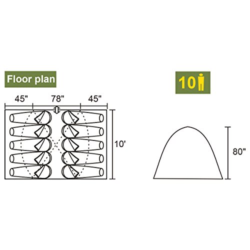 Timber Ridge Large Family Tent for Camping with Carry Bag, 2 Rooms