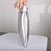 Aladin Oversized Clutch Bag Purse, Womens Large leather Evening Wristlet Handbag (Silver)