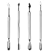 Cuticle Pusher Remover Kit, Cuticle Tools, Manicure Sets, Double Ended, Stainless Steel 4 Piece in Tin Box