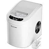 COSTWAY Ice Maker for Countertop, 26LBS/24H Portable & Compact Ice Maker Machine, Ice Cubes Ready in 6 Mins, Electric High Efficiency Express Clear Operation Control Panel with Ice Scoop